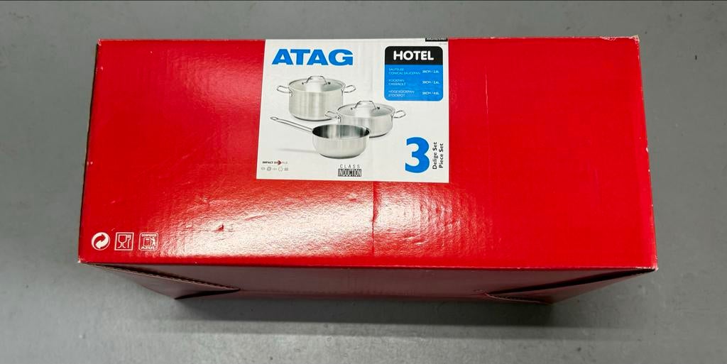 ATAG Pannenset - Nieuw in doos gas inductie enz, Inductieplaat, Nieuw, Pannenset, Ophalen of Verzenden