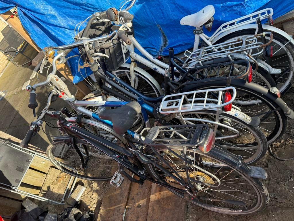 Partij van 5 Merkfietsen (Gazelle, Cortina, Giant), Ophalen, Gebruikt, Gazelle