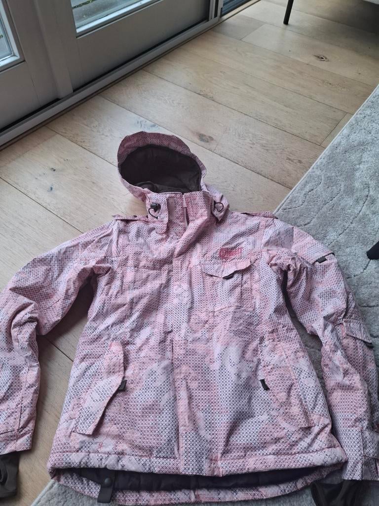 O'Neill Ski Jack Roze Wit Maat M (38), Maat 38/40 (M), Ophalen of Verzenden, Zo goed als nieuw, Jack