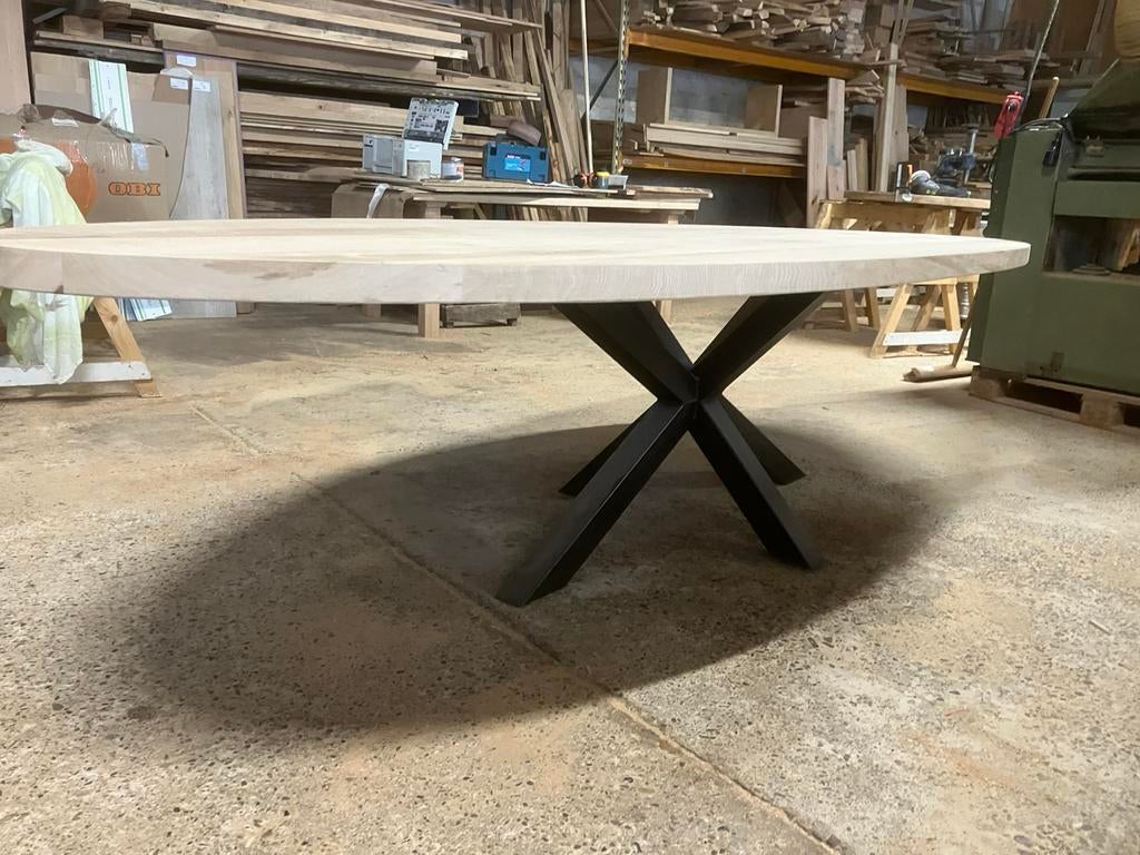 Organische eiken tafel bladen diverse modellen, Ophalen, 200 cm of meer, 50 tot 100 cm, Zo goed als nieuw