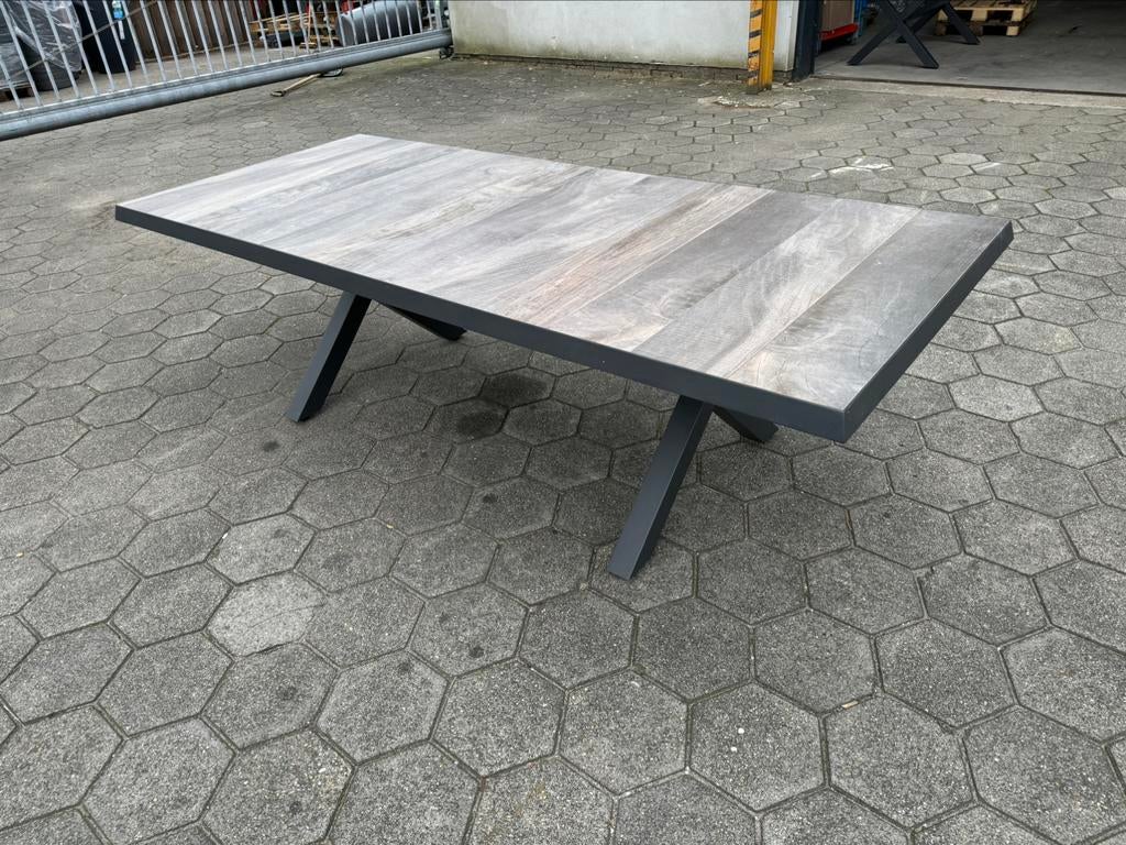 Castilla negro kruispoot 243x103cm lesli licht beschadigd, Ophalen, Nieuw, Rechthoekig