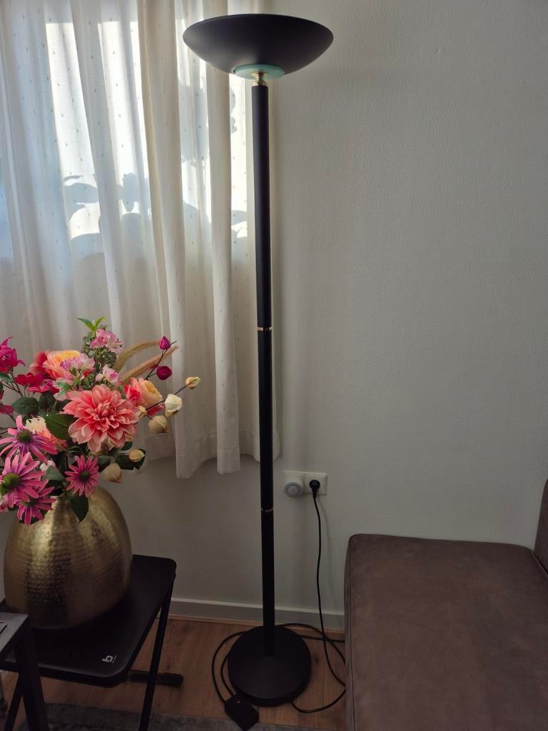 Stijlvolle staande lamp met dimmer, 100 tot 150 cm, Ophalen of Verzenden, Zo goed als nieuw, Metaal