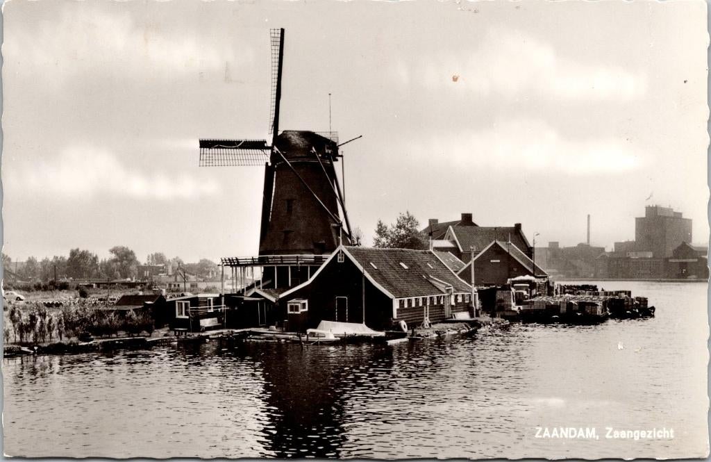 Zaandam - Zaangezicht, Verzamelen, Ansichtkaarten | Nederland, Ophalen of Verzenden, 1960 tot 1980, Gelopen, Noord-Holland