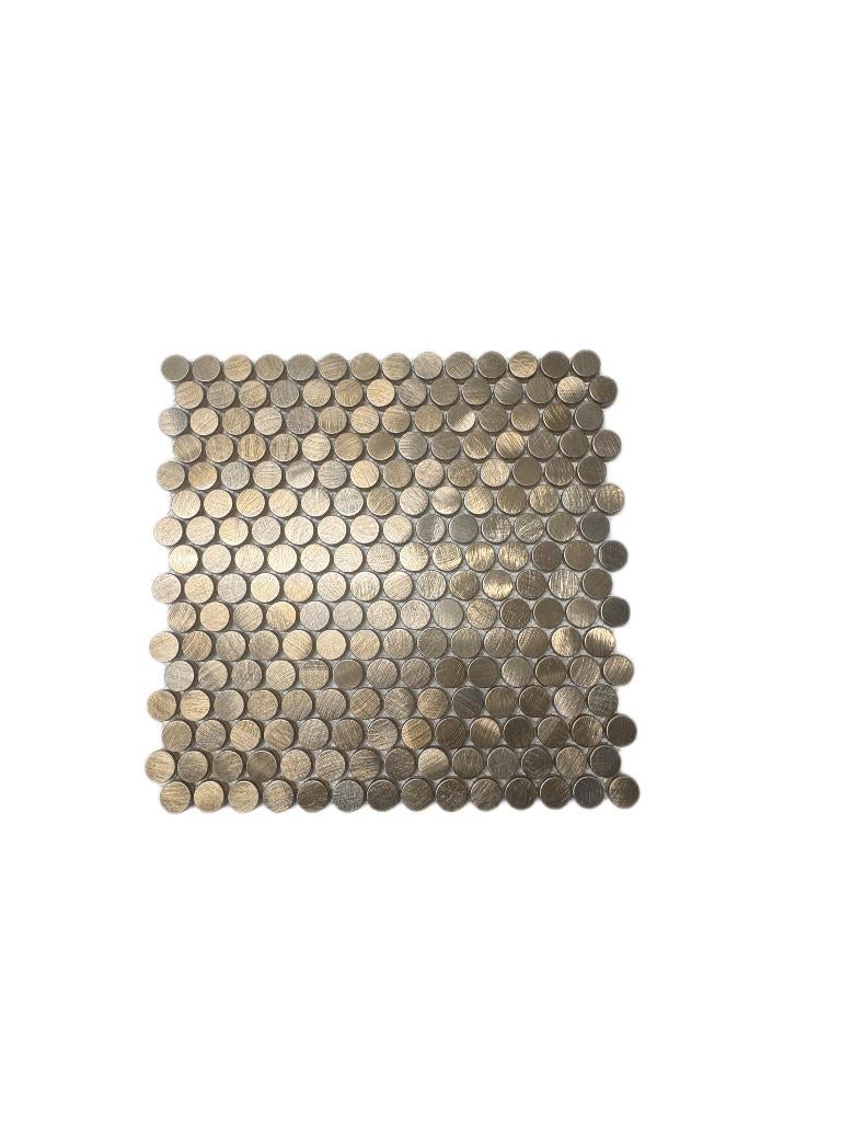 Reflections Penny Round Mozaïek goud, aluminium 19mm, Nieuw, Minder dan 20 cm, 10 m² of meer, Wandtegels