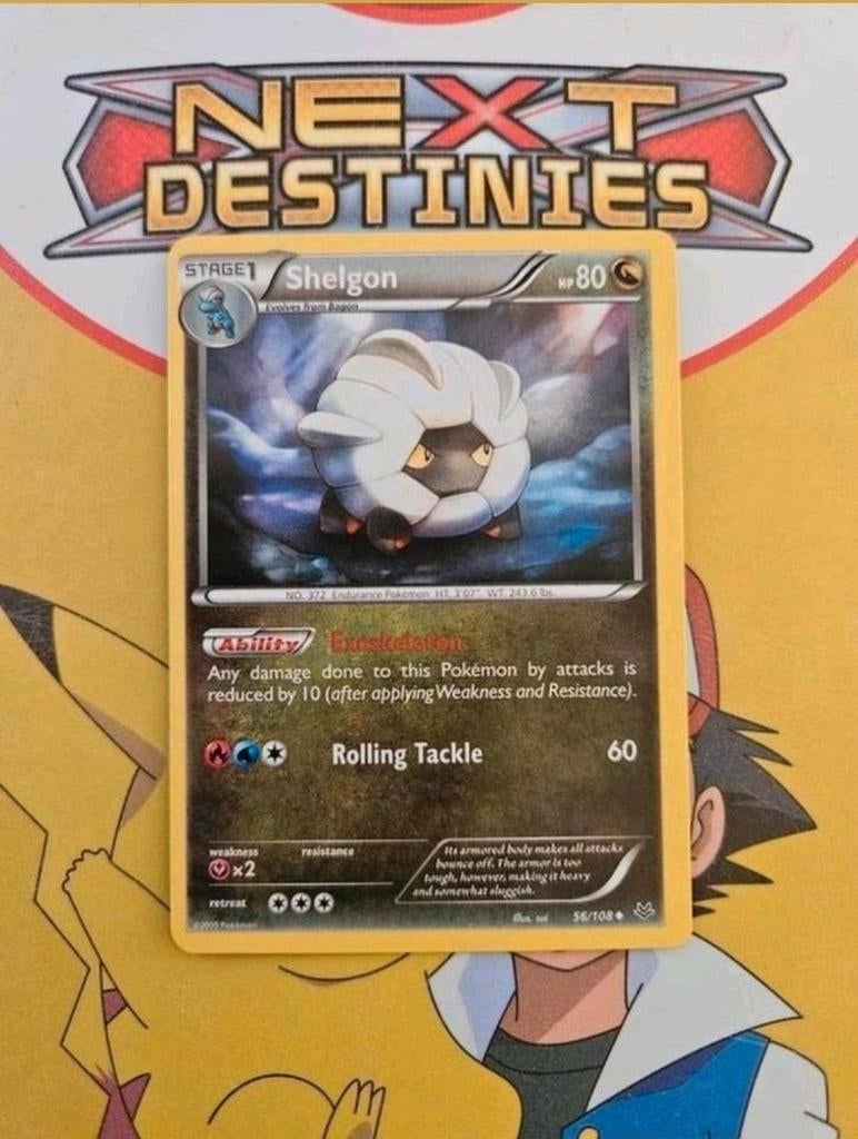 Shelgon 56/108 XY Roaring Skies pokemon kaart, Ophalen of Verzenden, Zo goed als nieuw, Losse kaart