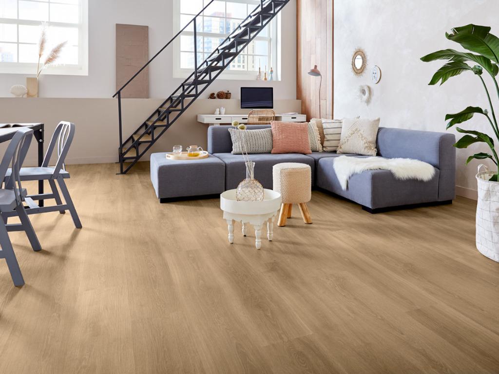 Pvc click Hope Oak Natuur 6mm dik integreerde ondervloer, Huis en Inrichting, Stoffering | Vloerbedekking, Nieuw, Laminaat, Bruin