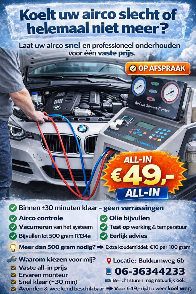 ️ ALL-IN Airco Service €49,- | 30 min klaar ️, Ophalen, Nieuw