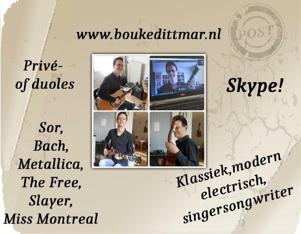 Bouke Dittmar Gitaarles Alphen aan den Rijn, Privéles, Tokkelinstrumenten