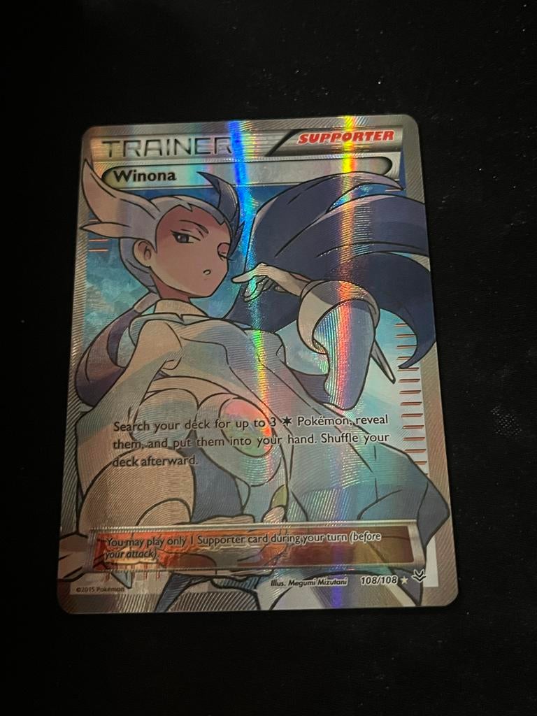 Winona Full Art Trainer Roaring Skies 108/108 NM, Ophalen of Verzenden, Zo goed als nieuw, Losse kaart, Foil