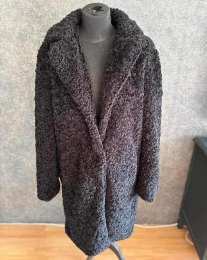 Norah mooie zwarte lange teddy winterjas mt 38, Kleding | Dames, Jassen | Winter, Ophalen of Verzenden, Maat 38/40 (M), Zwart