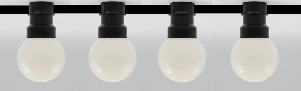 Lichtslinger 8 meter met 10 led bolletjes warm wit., Tuin en Terras, Kunststof, Led, Minder dan 50 watt, Nieuw