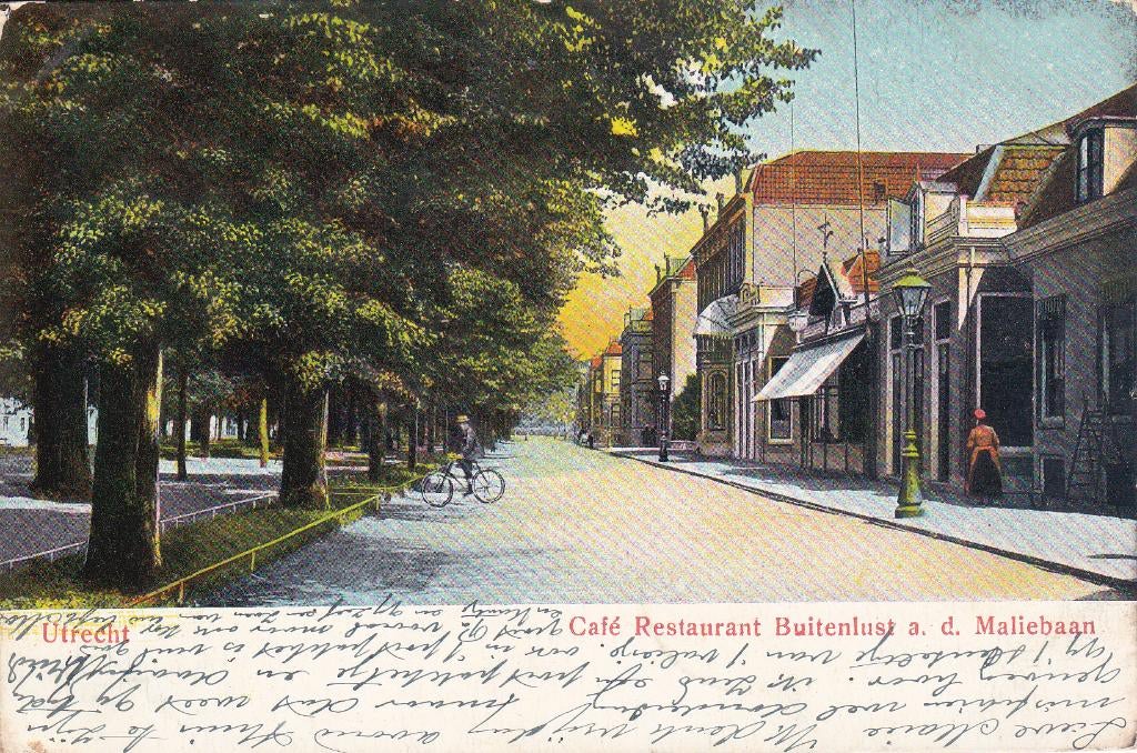 05627 Utrecht - Café Rest. Buitenlust a.d. Maliebaan, Verzenden, Voor 1920, Gelopen, Utrecht