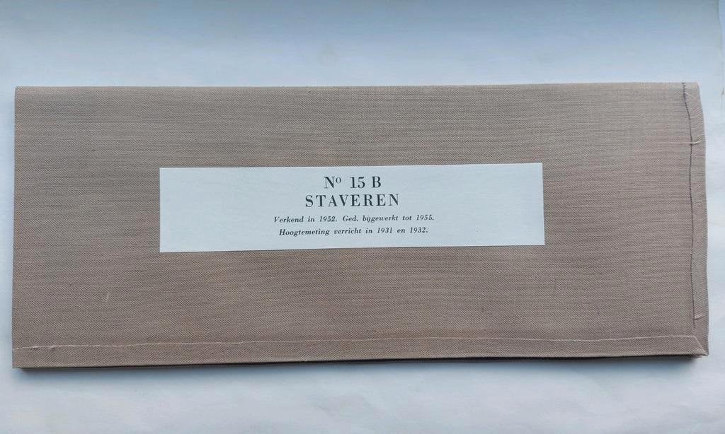 15B stafkaart uit 1956 Staveren met o.a.  Koudum Enkhuizen, Staat der Nederlanden, Ophalen of Verzenden, 1800 tot 2000, Nederland