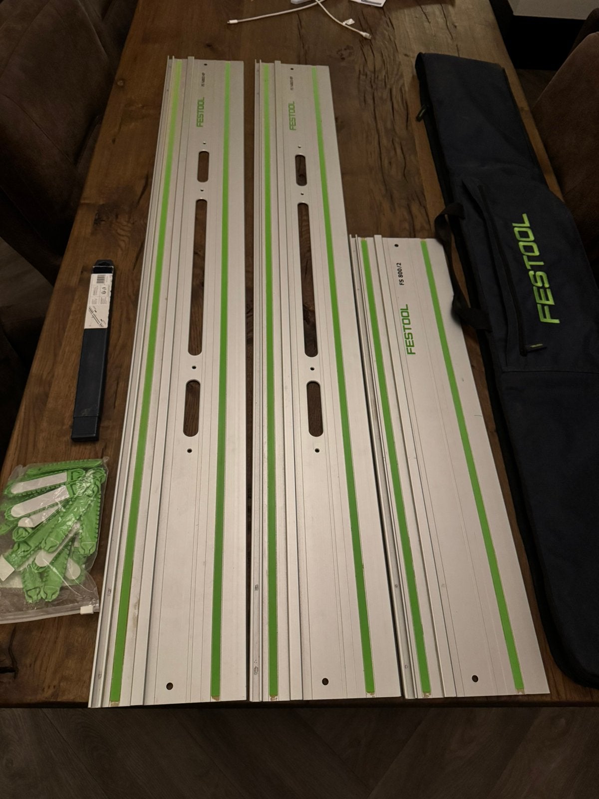 Festool geleider set compleet nieuwstaat, Ophalen, Invalzaag, 70 mm of meer, Zo goed als nieuw