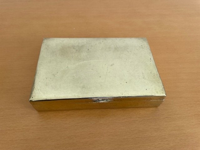 Koperen tabaksdoos, Ophalen of Verzenden, Gebruikt, Tabaksdoos of Verpakking