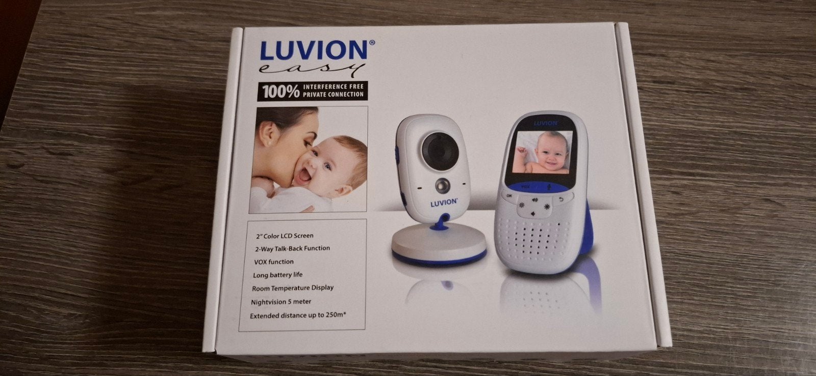 Luvion Easy Babyfoon met camera en terugspreekfunctie, Ophalen of Verzenden, 250 meter of meer, Camera