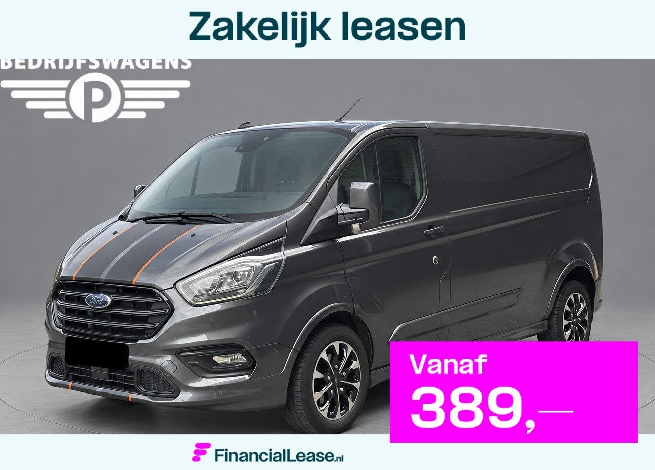 Ford Transit Custom 320 2.0 TDCI L2H1 Sport Camera, Cruise,, 15 km/l, 4 cilinders, Leder, Bedrijf