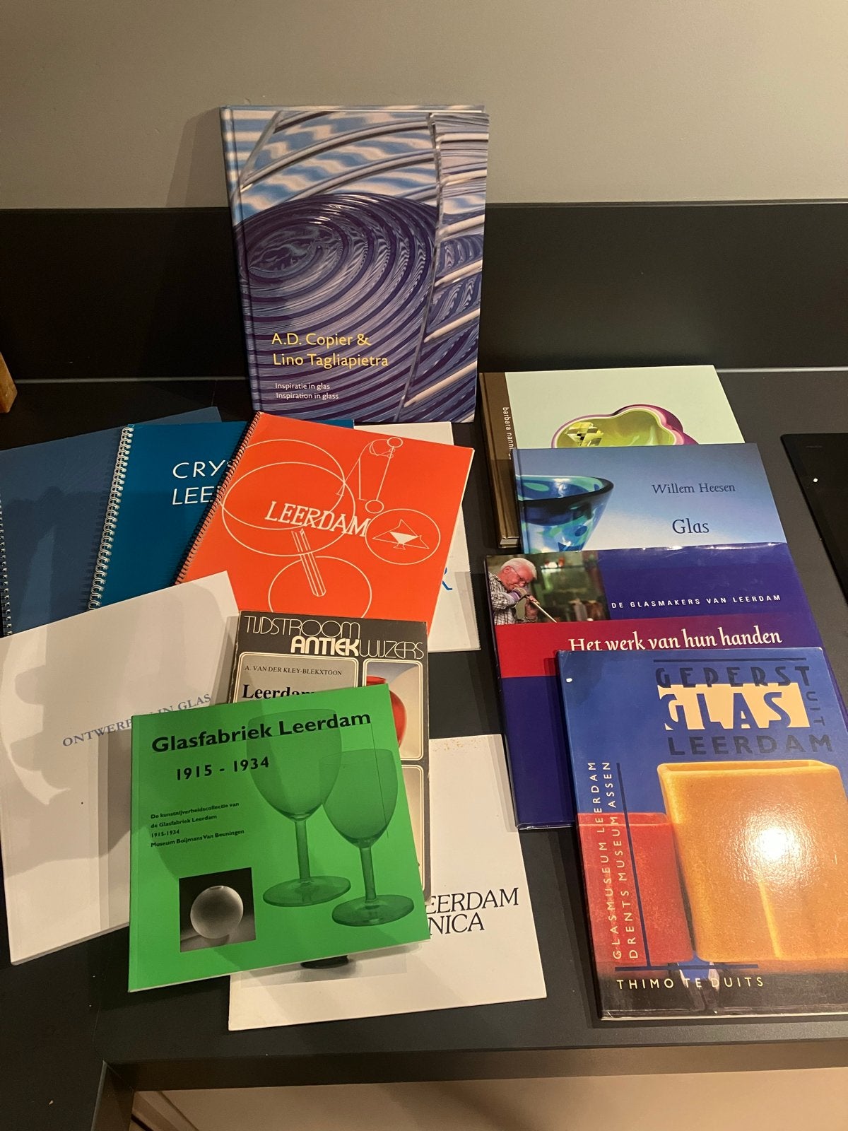 Partij boeken over glas,  Leerdam, Copier, Meydam, Heesen ed, Ophalen of Verzenden, Gelezen, Overige onderwerpen