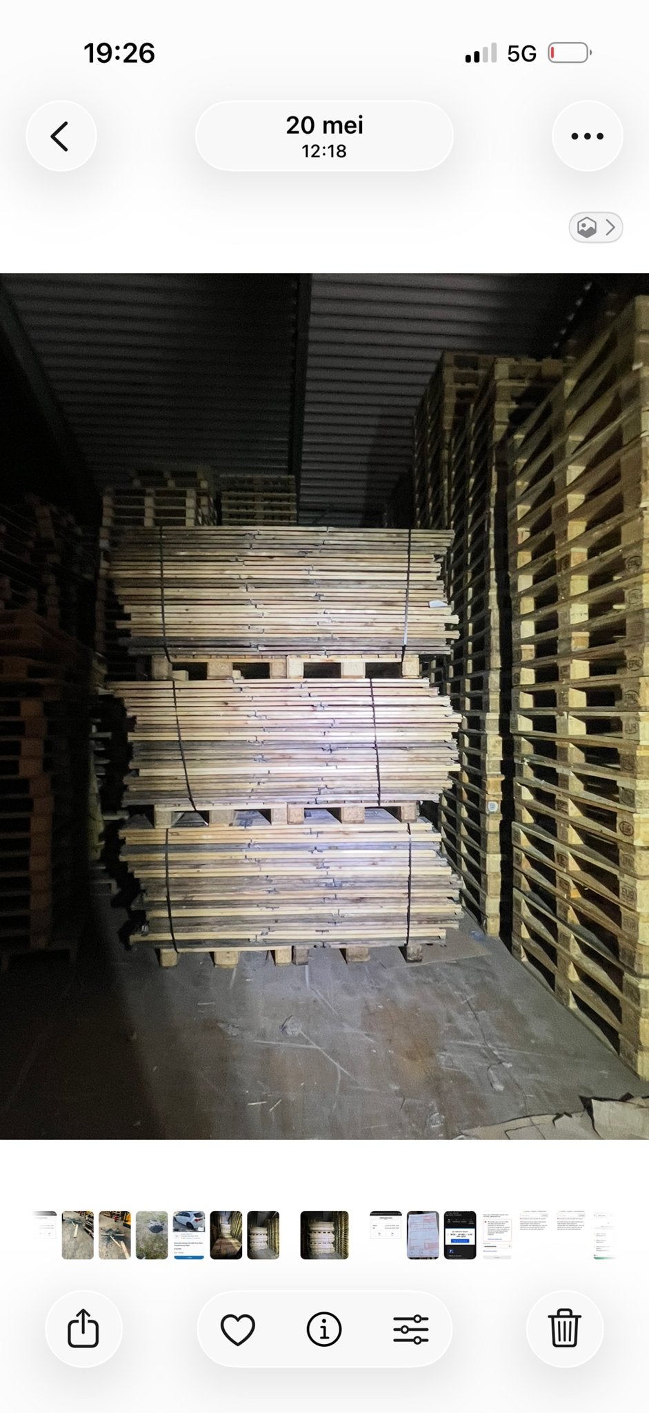 Houten opzetranden pallets te koop 80/120 € 7,- ps