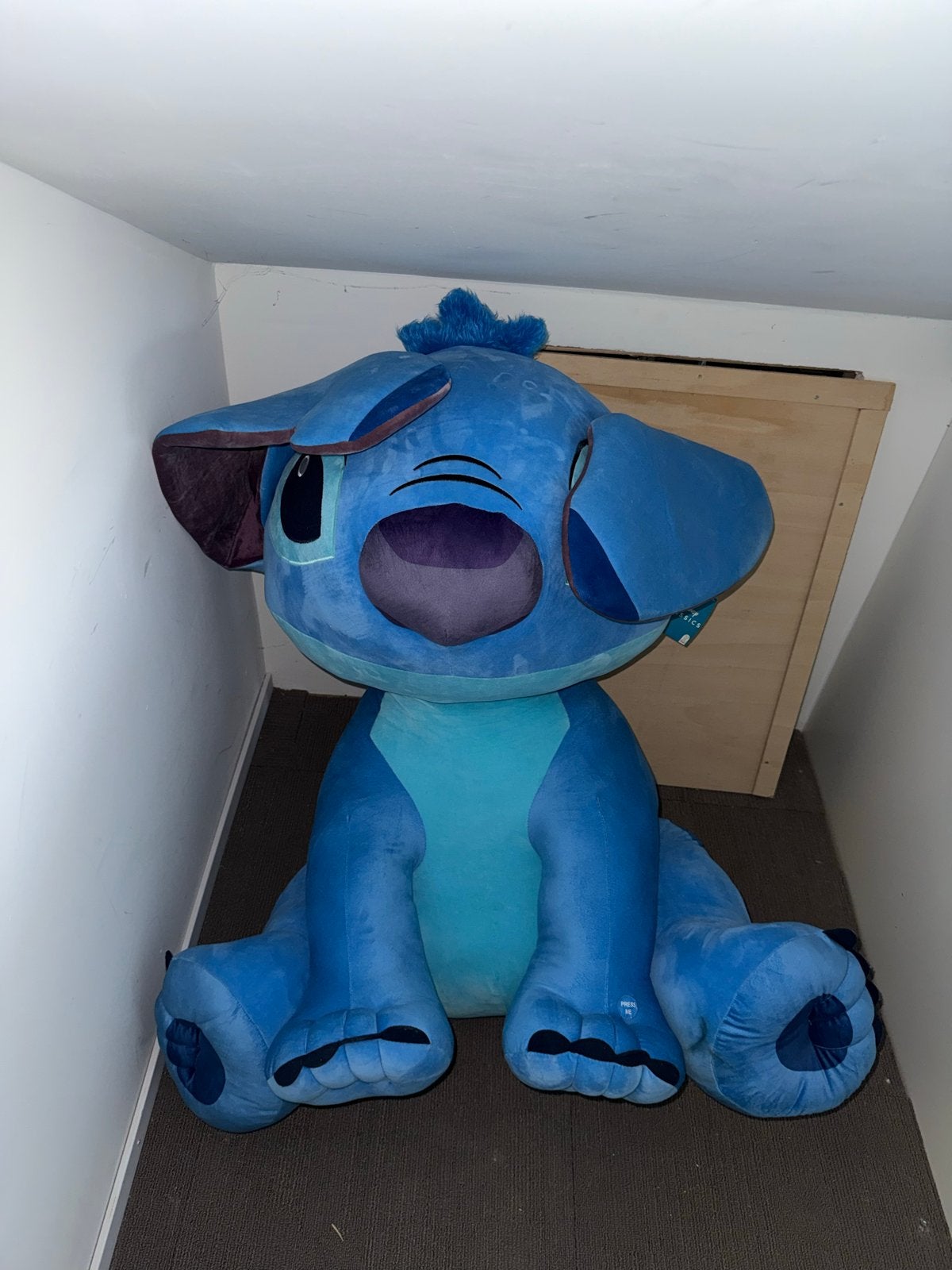 Grote Disney Stitch Knuffel - 1 Meter met Geluid, Ophalen, Overige typen, Blauw, Zo goed als nieuw