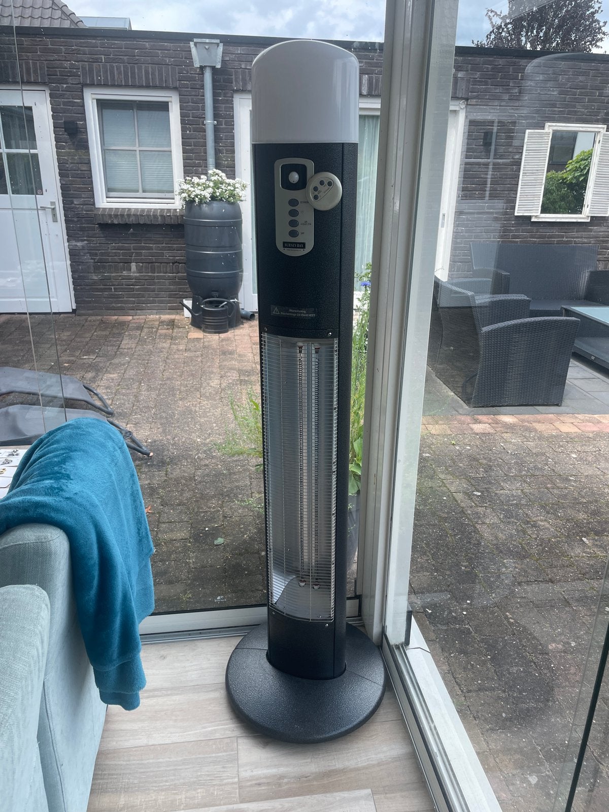 Terras verwarming. Met bovenlicht en afstandsbediening., Draaibaar, Gebruikt, Vloer, Ophalen