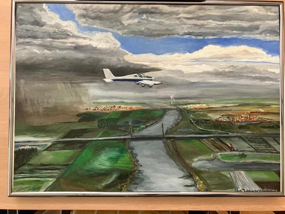 Schilderij olieverf op schilders karton. Ton Haarmans, Ophalen of Verzenden