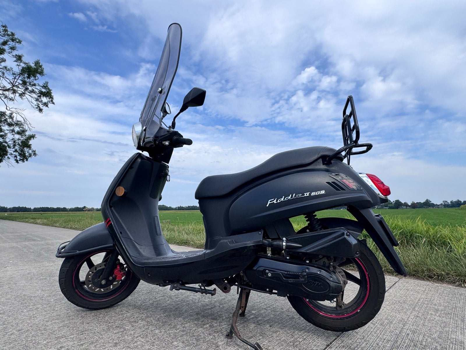 Sym Fiddle 2 Scooter - Mat Zwart, Ophalen, Gebruikt, Maximaal 45 km/u, Benzine