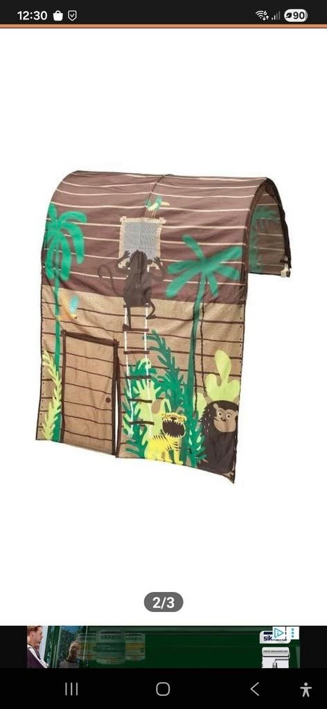 IKEA Kura bedtent jungle thema, Ophalen, Gebruikt