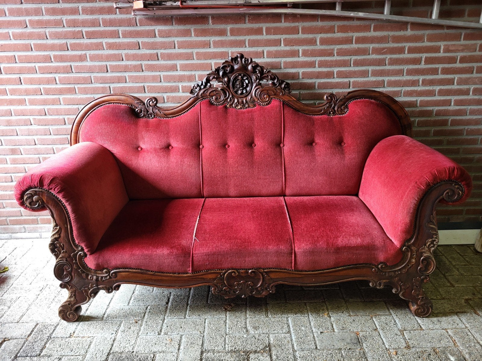 Rode Antieke Bank, Antiek en Kunst, Ophalen