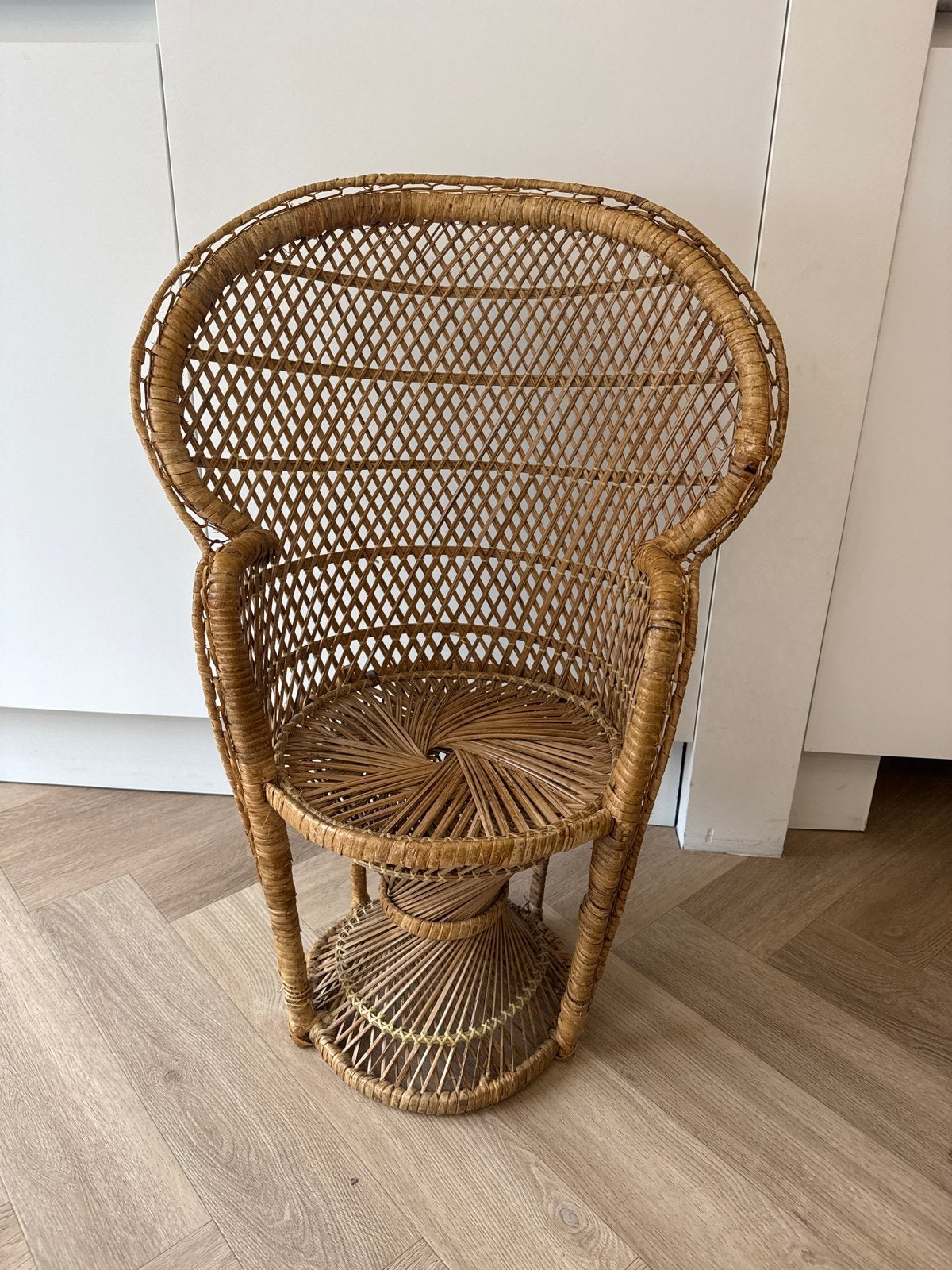 Vintage rotan pauwenstoel 78 cm hoog, Ophalen