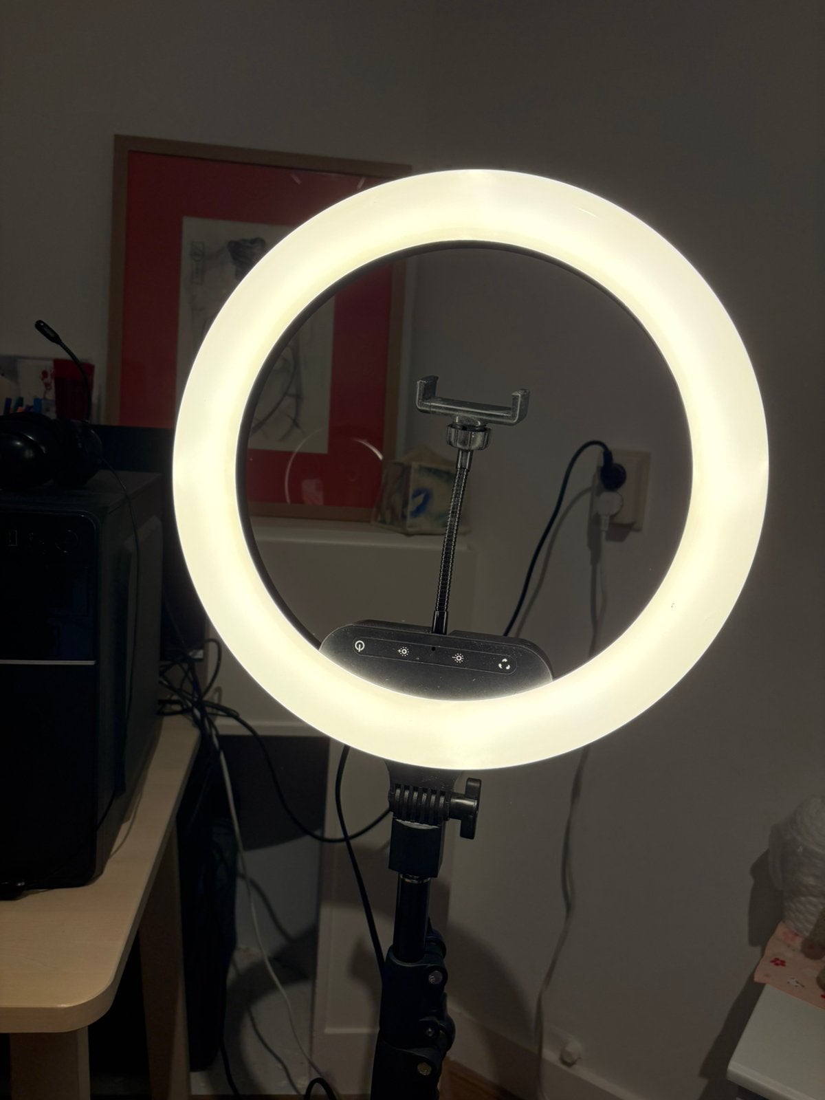 Ringlight - ringlamp set met stevig statief, Audio, Tv en Foto, Fotografie | Fotostudio en Toebehoren, Ophalen, Zo goed als nieuw