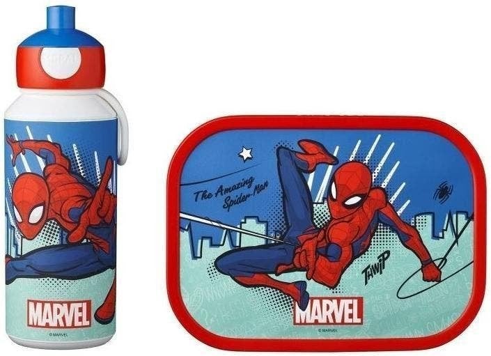 Spiderman Lunchbox met pop-up beker - Mepal - Schoolset, Nieuw, Ophalen of Verzenden, Nvt, Nvt