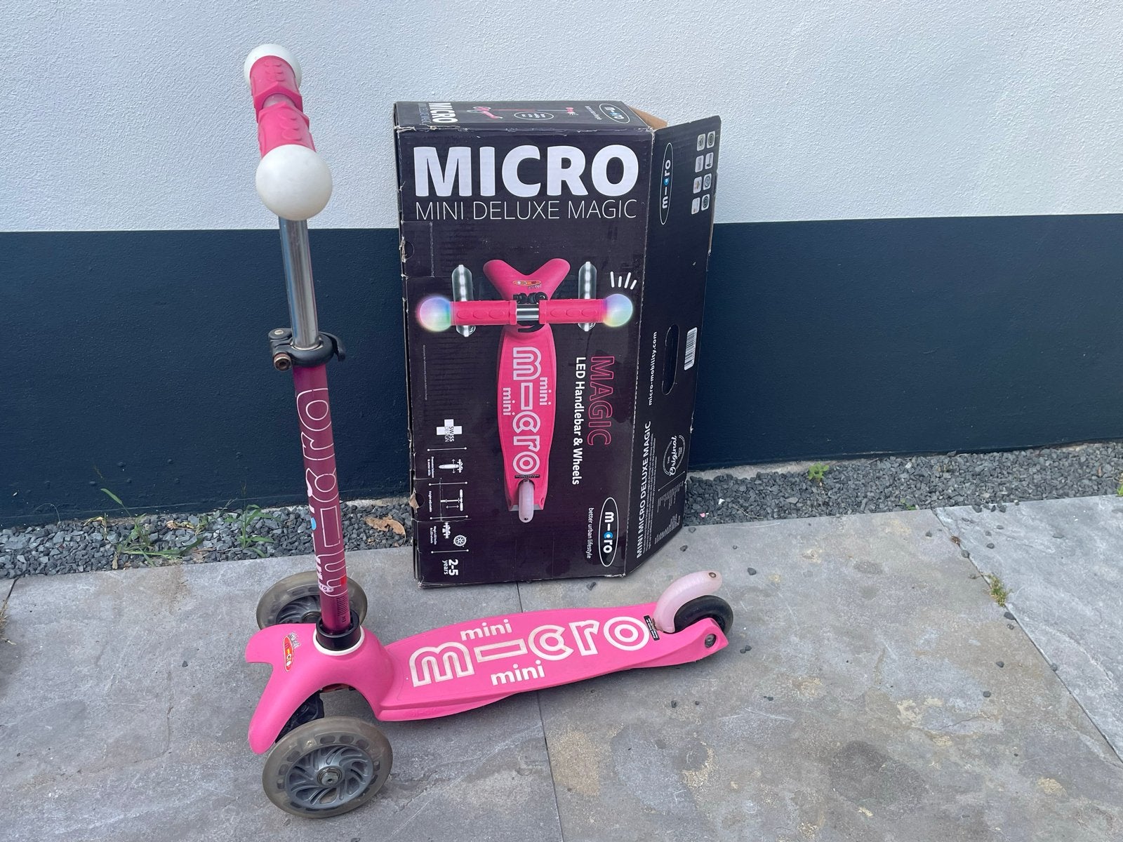 Micro Mini Deluxe Magic step - Roze, Ophalen, Zo goed als nieuw, Minder dan 16 inch