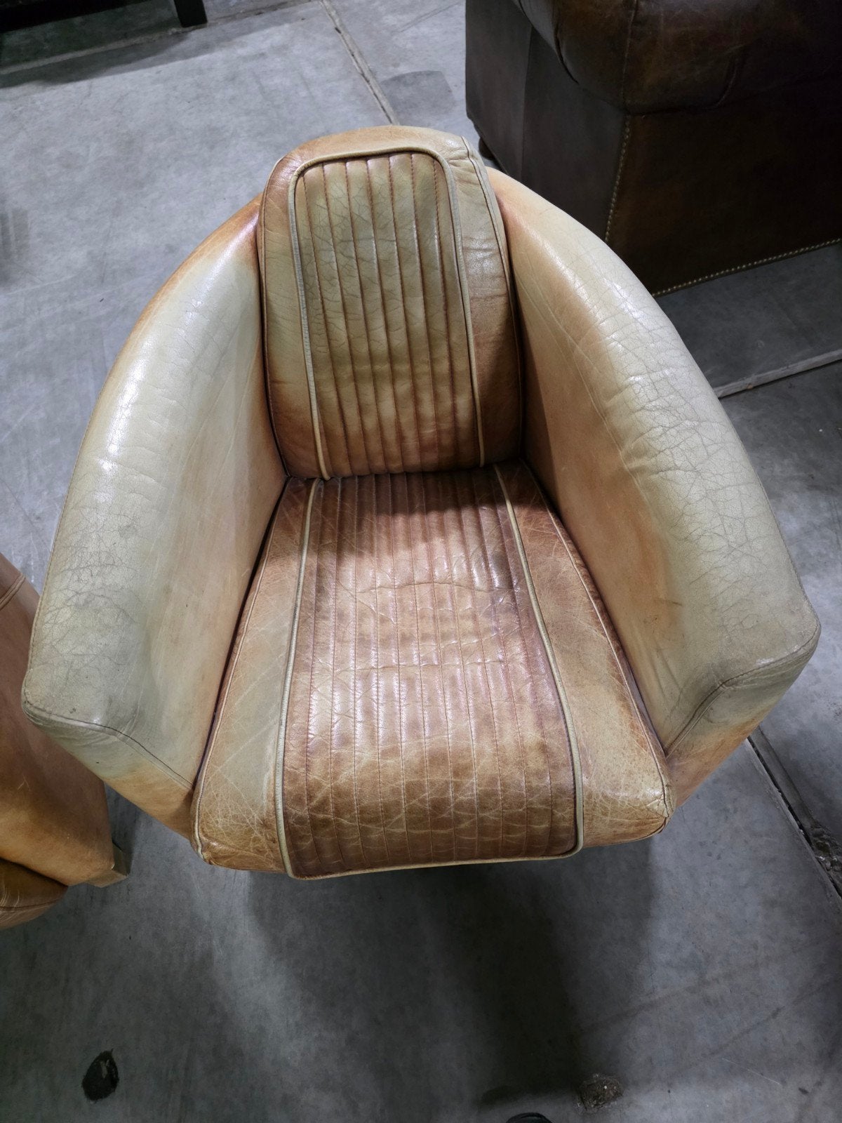 2x Aviator fauteuil vintage + BEZORGING GRATIS, Gebruikt, ., Vintage, Ophalen of Verzenden
