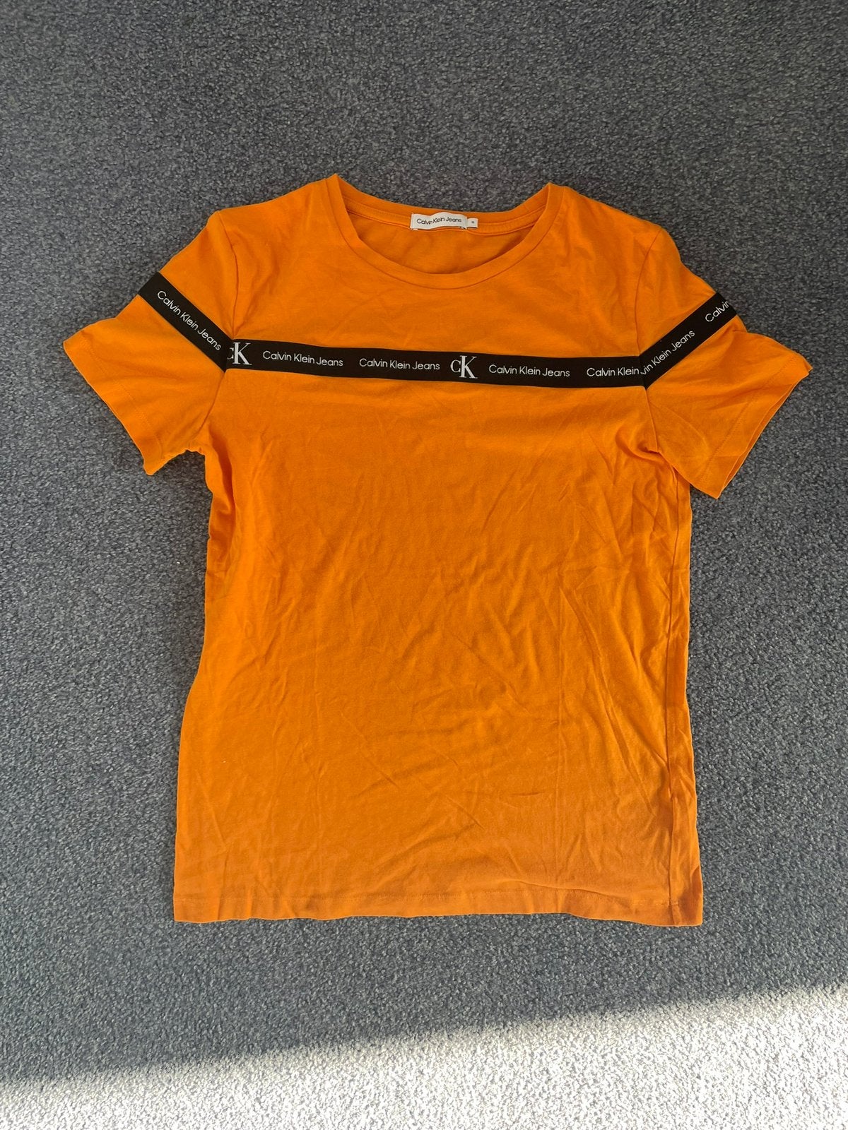 Calvin Klein shirt Oranje - maat S, Ophalen, Zo goed als nieuw, Maat 46 (S) of kleiner, Oranje