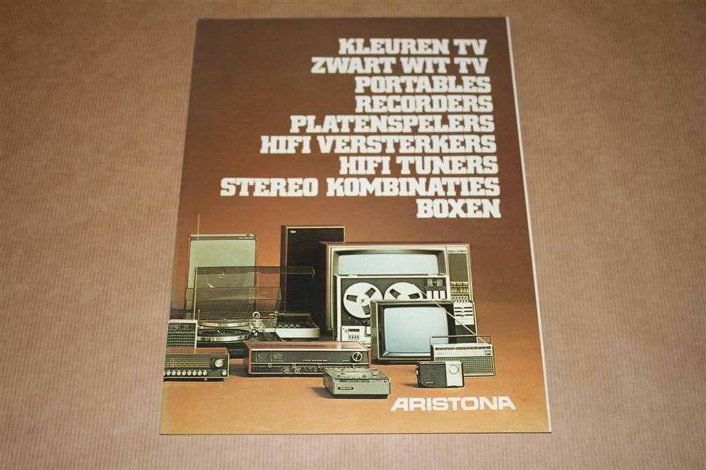Aristona Catalogus - Tv\'s, platenspelers etc. - Circa 1975, Ophalen of Verzenden, Zo goed als nieuw