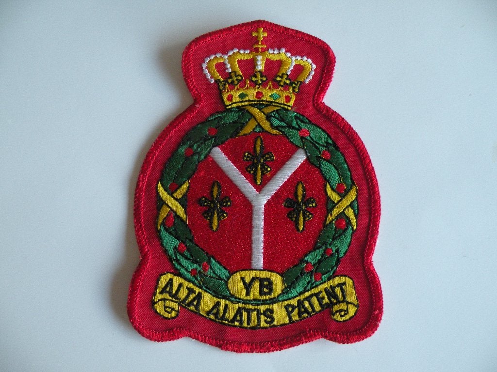 KLu RNLAF VLIEGBASIS YPENBURG LARGE CREST PATCH, Ophalen of Verzenden, Zo goed als nieuw, Patch, Badge of Embleem