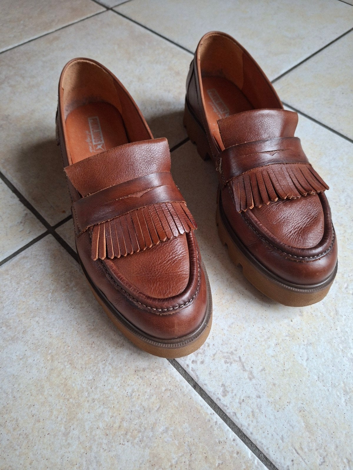 Pikolinos, damesschoenen, Bruin, Ophalen of Verzenden, Zo goed als nieuw, Espadrilles of Moccasins