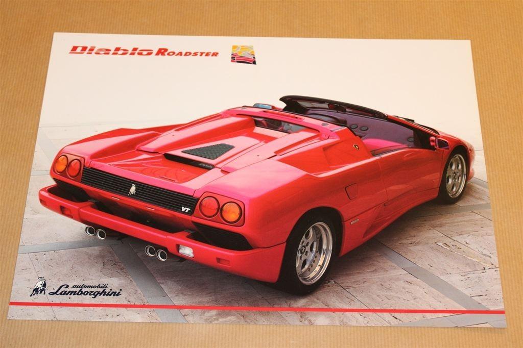 Zeldzame folder - Lamborghini Diablo Roadster - 1990, Ophalen of Verzenden, Zo goed als nieuw, Overige merken