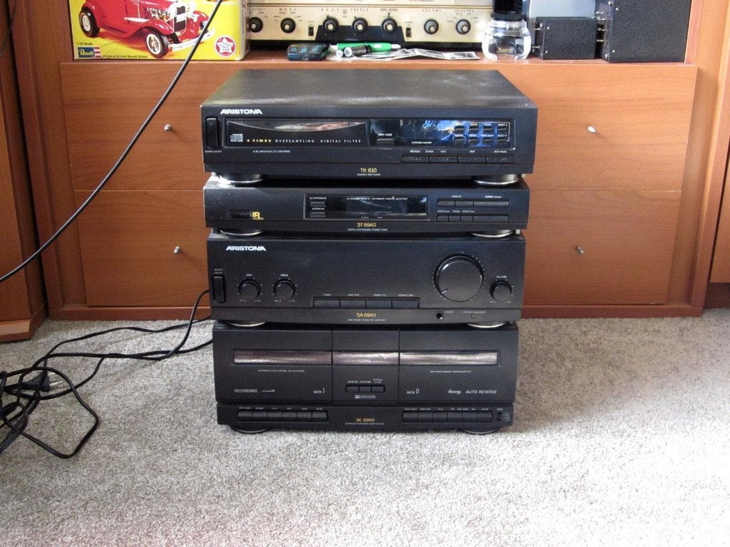 vintage aristona toren, prijs zie tekst, Ophalen, Gebruikt, Cassettedeck, Philips