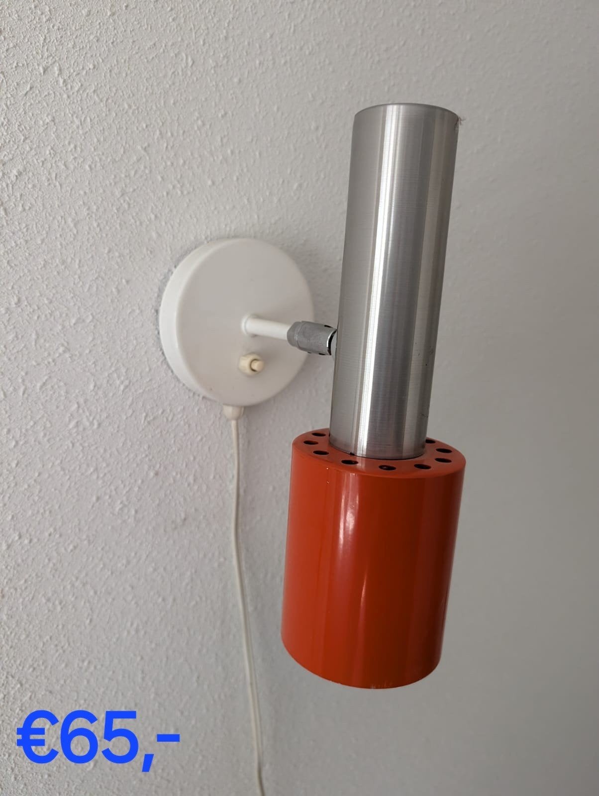 Vintage oranje wandlamp groene plafondlamp bruin wandlampje, Ophalen