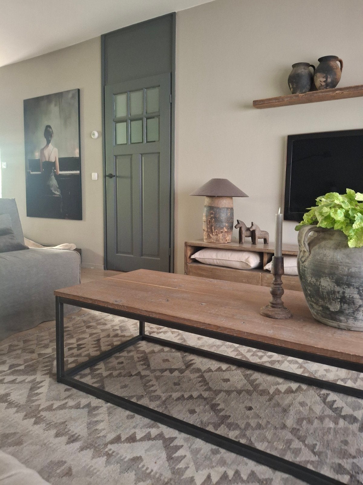 Mooie lange salon tafel van Mart Kleppe, Ophalen, 75 m² of meer, Laminaat