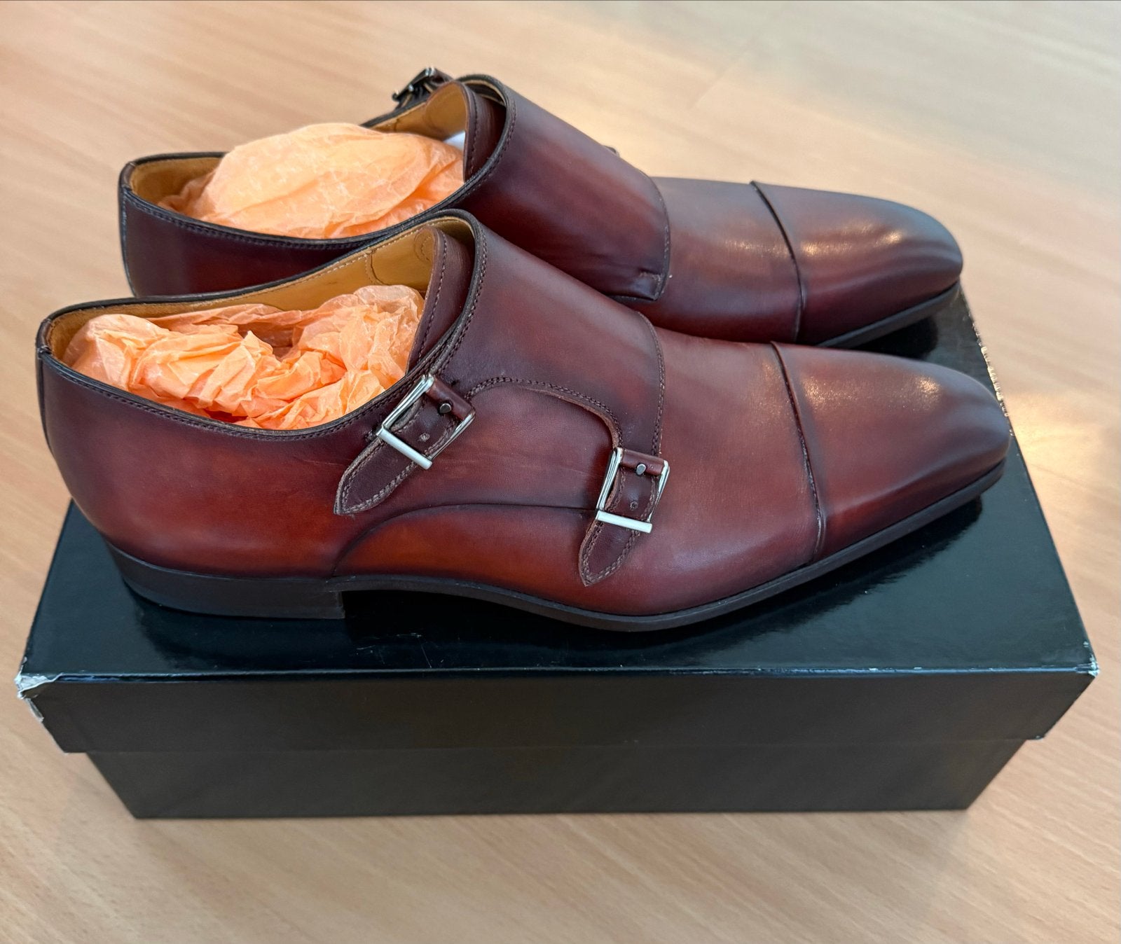 Nieuwe Magnanni Siros Cognac Gespschoenen - Maat 43, Bruin, Nieuw, Ophalen of Verzenden, Gespschoenen