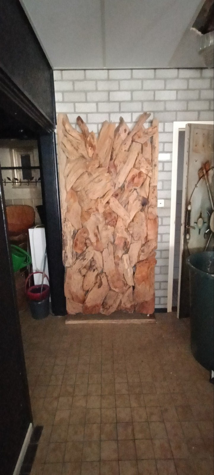 2 wandpanelen van tropisch drift Hout, Huis en Inrichting, Ophalen, Hout, Gebruikt, Oosters