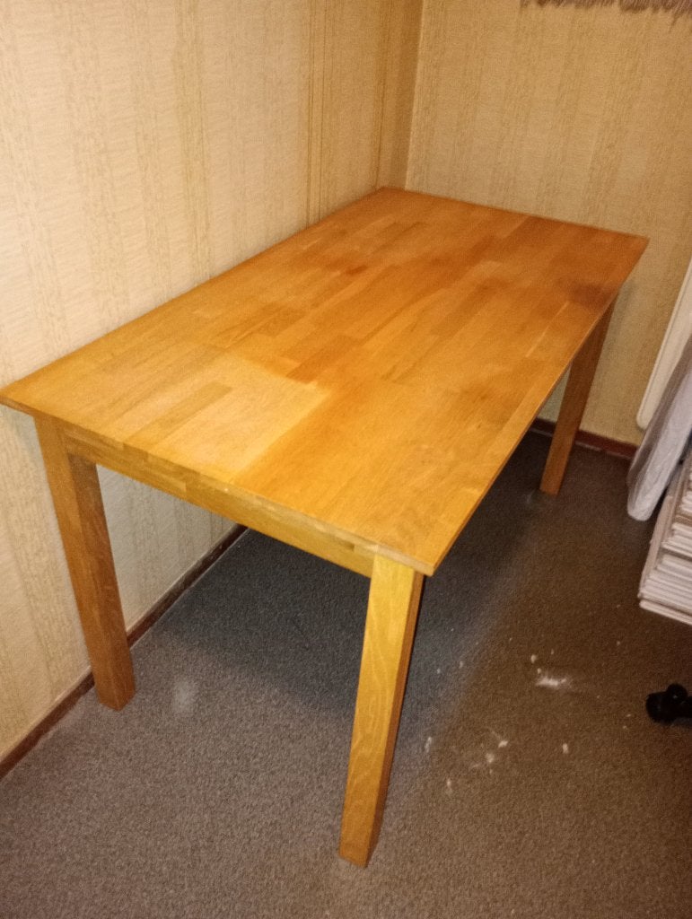 Eiken Tafel, Huis en Inrichting, Ophalen, Gebruikt, 100 tot 150 cm, Eikenhout