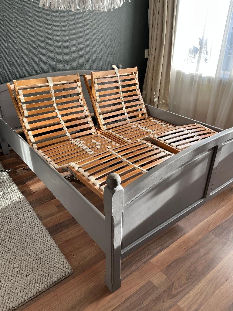 2 persoonsbed en secretaire, Huis en Inrichting, Slaapkamer | Bedden, Ophalen, Gebruikt, 210 cm, Tweepersoons