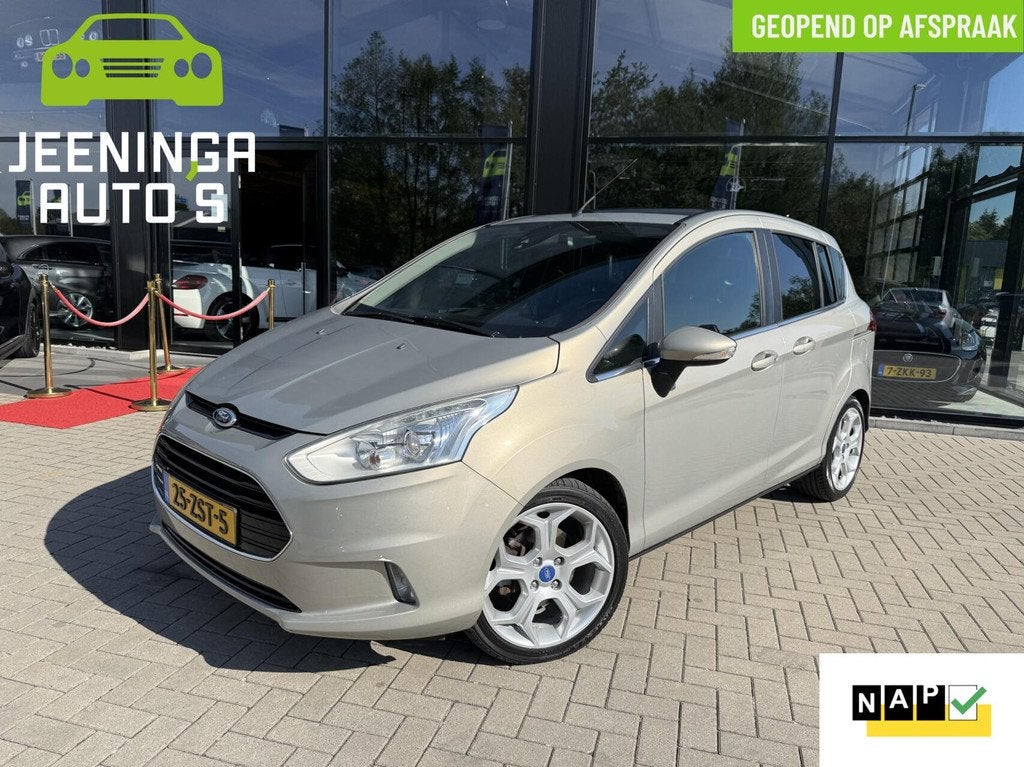 Ford B-Max 1.0 EcoBoost Titanium|PDC|Pano|Trekhaak|NAP, Auto's, Ford, Bedrijf, Te koop, B-Max, ABS, Airbags, Airconditioning, Alarm
