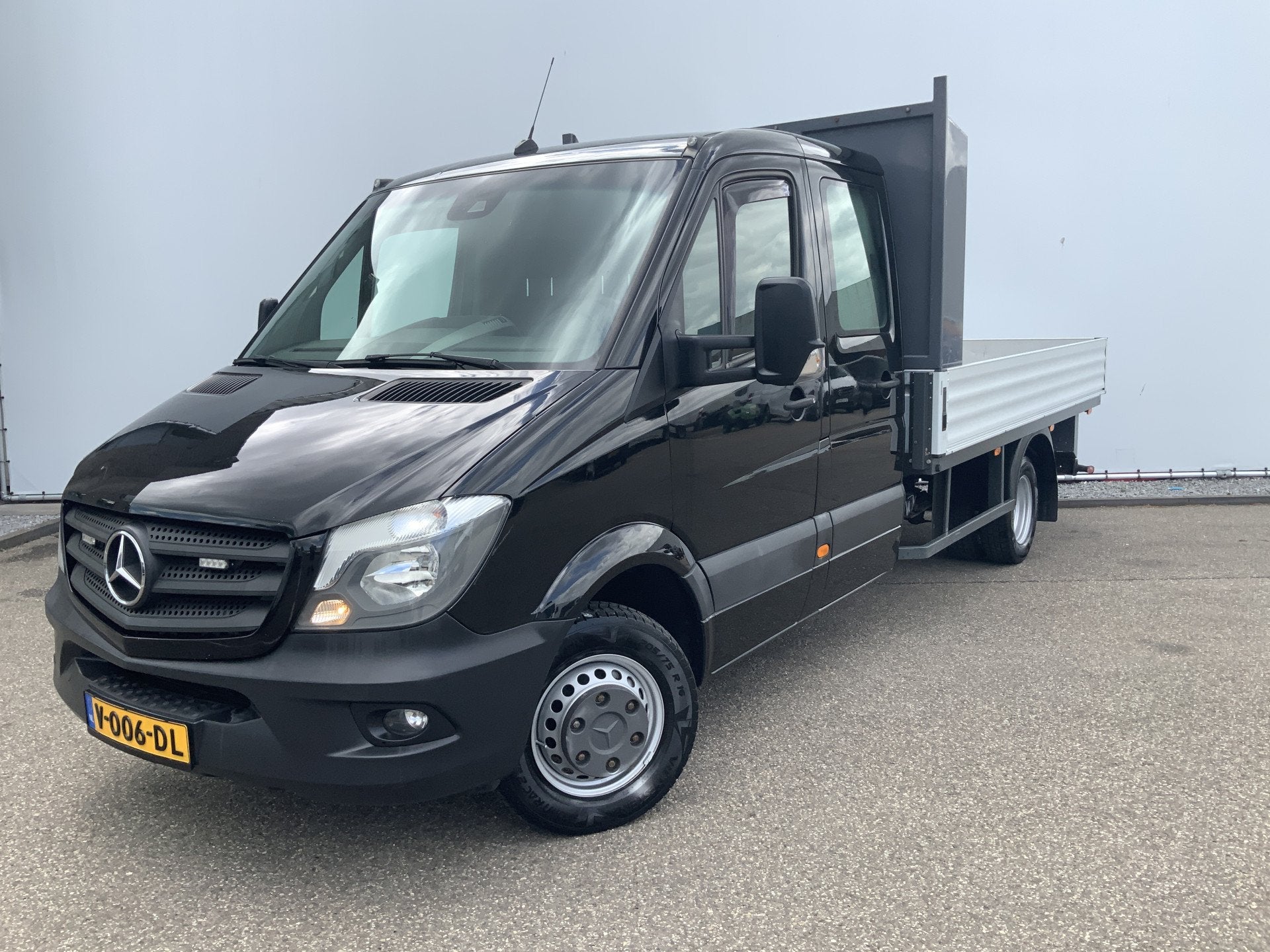 Mercedes-Benz Sprinter 516 2.2 CDI 432 Dub Cab Pick Up Airco, Auto's, Euro 5, 7 stoelen, Zwart, Mercedes-Benz