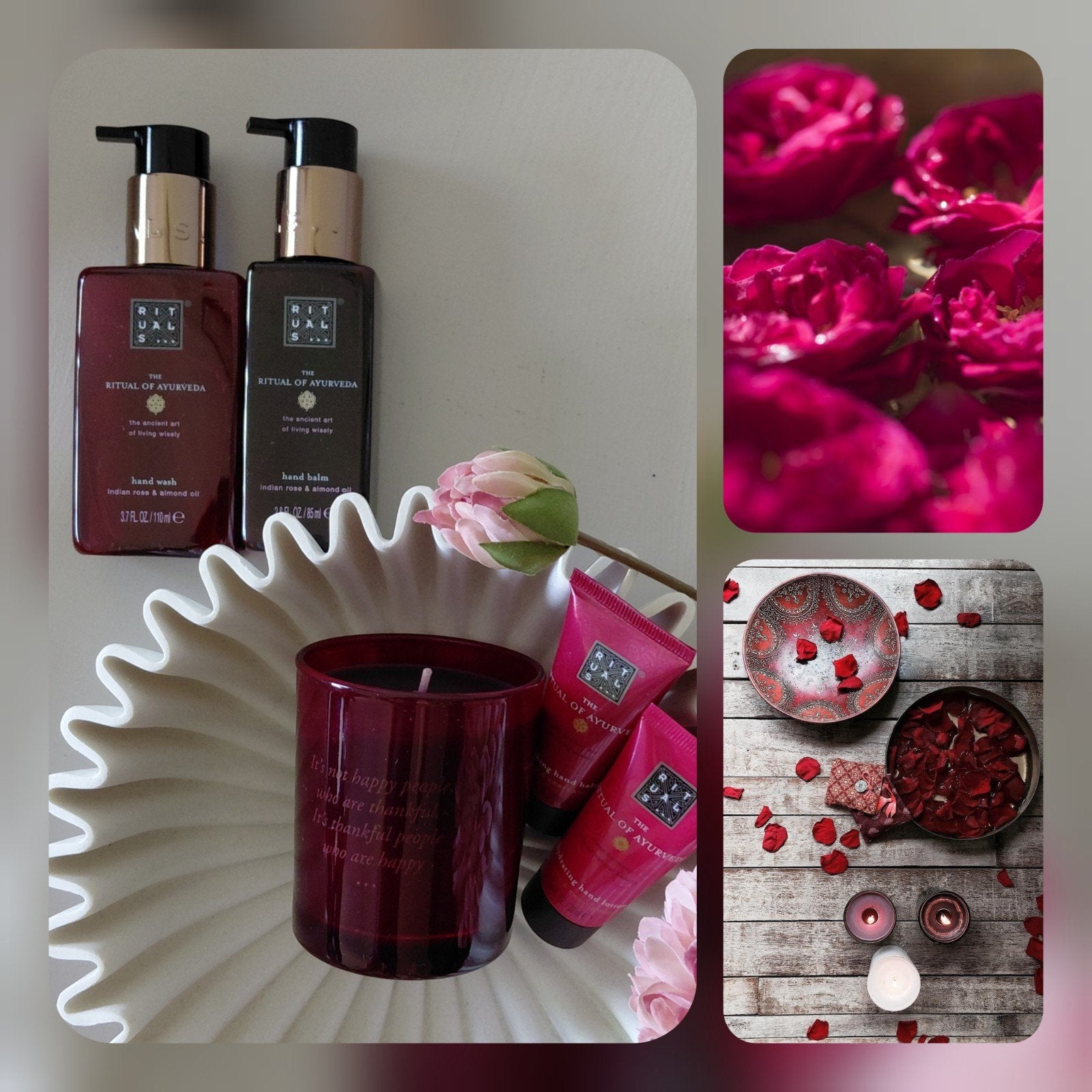 Rituals Ayurveda🌹🤎 Mini Kaars, Kitchenset en Handcrèmes., Ophalen of Verzenden, Nieuw, Rood, Overige materialen