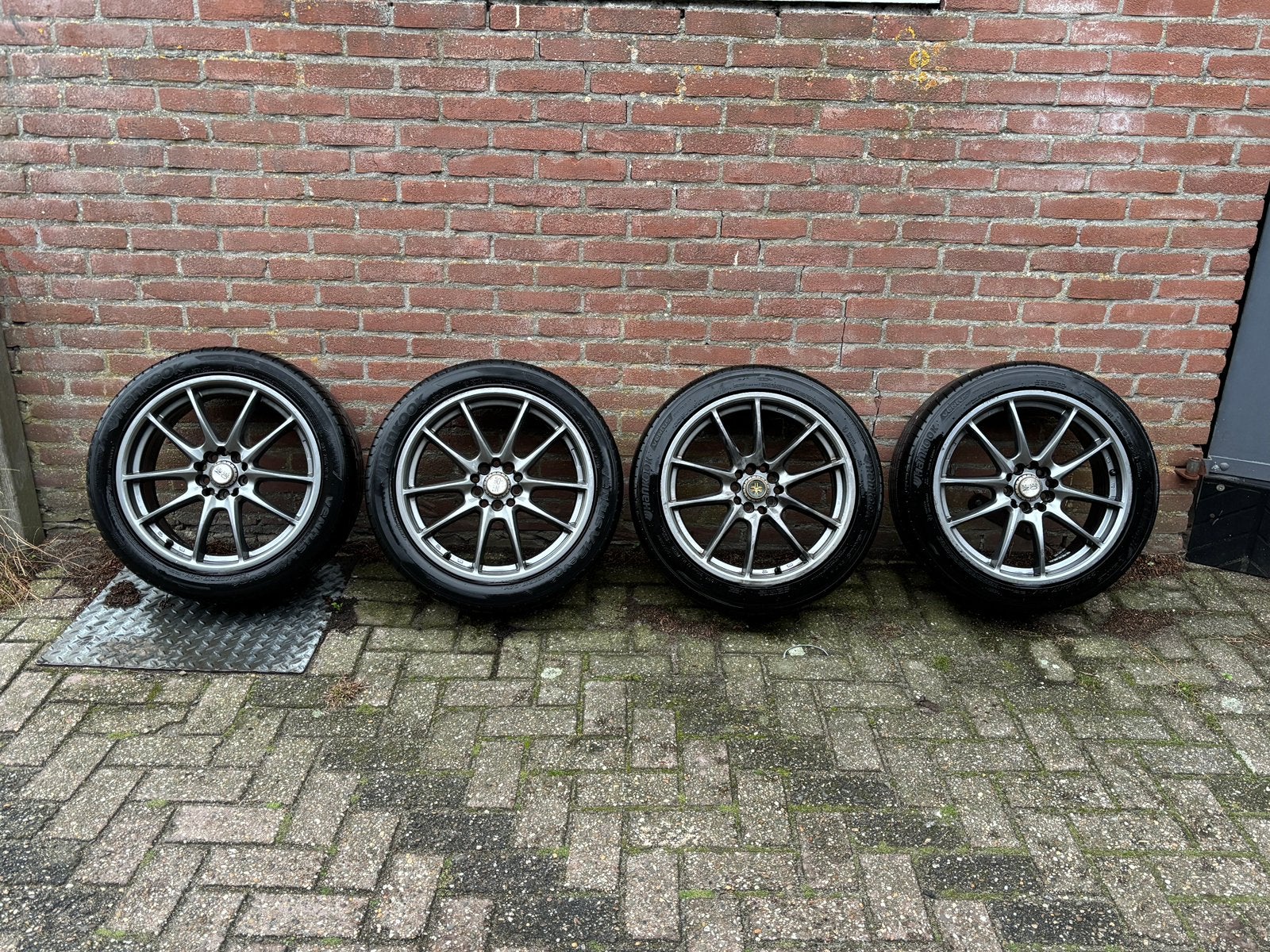 Oz Racing Formula Hlt hyper gt velgen + band, Ophalen, Gebruikt, 17 inch, Band(en)
